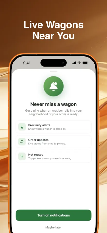 Row and Wagon: Live Wagons Near You, with alerts when a wagon is close